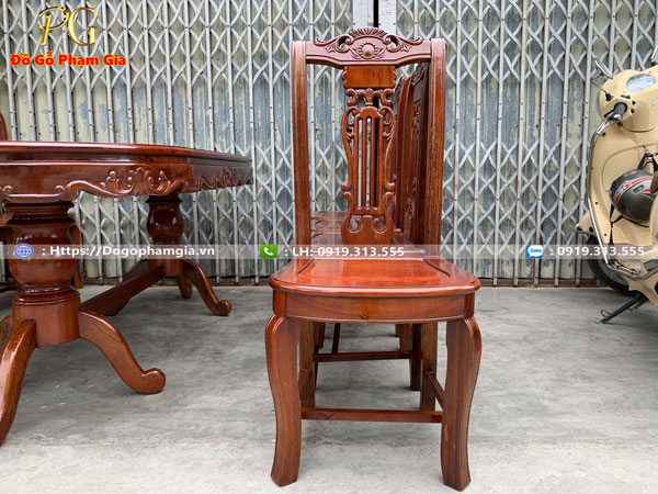 Hình ảnh chi tiết mẫu bàn ghế ăn cây đàn 8 ghế